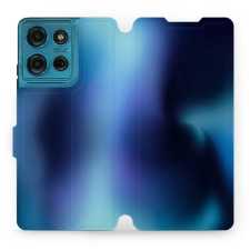 Mobiwear Motorola Moto G75 5G flip tok - kék árnyalat (5906511906990) tok és táska