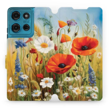 Mobiwear Motorola Moto G75 5G flip tok - nyári rét (5906511906792) tok és táska