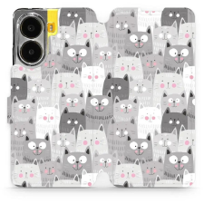 Mobiwear Poco X7 Pro flip tok - macskák (5906511684485) tok és táska