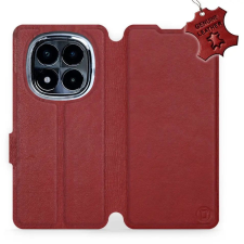 Mobiwear Poco X7 sötétpiros bőr flip tok (5906511683358) tok és táska