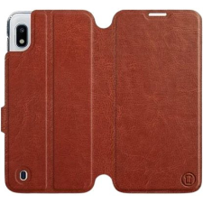 Mobiwear Samsung Galaxy A10 barna flipes tok szürke belsővel tok és táska