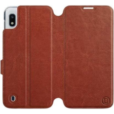 Mobiwear Samsung Galaxy A10 barna flipes tok szürke belsővel (5903226878604) tok és táska