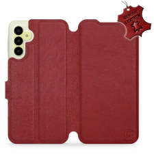 Mobiwear Samsung Galaxy A15 / A15 5G sötétpiros bőr flip tok - L_DRS tok és táska