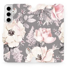 Mobiwear Samsung Galaxy A16 4G / 5G flip tok - virágok (5906511508736) tok és táska