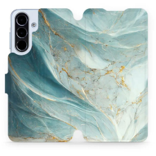 Mobiwear Samsung Galaxy A56 flip tok - zöldes márvány (5906511805965) tok és táska