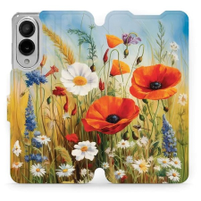 Mobiwear Samsung Galaxy S25 Edge flip tok - nyári rét tok és táska