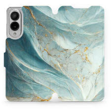 Mobiwear Samsung Galaxy S25 Edge flip tok - zöldes márvány (5906511887046) tok és táska