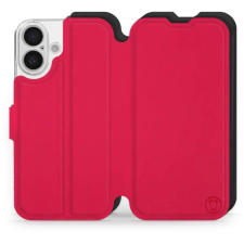 Mobiwear Soft Touch Apple iPhone 16 piros / fekete flip tok (5906511374096) tok és táska