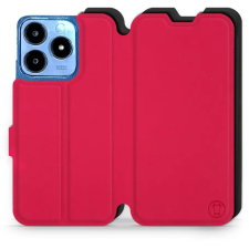 Mobiwear Soft Touch flip book for Realme C63 - Red &amp; Black (5906511380257) tok és táska
