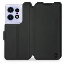 Mobiwear Soft Touch Motorola Edge 50 Pro fekete flip tok (5906511173903) tok és táska