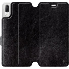 Mobiwear Sony Xperia L3 fekete flipes tok szürke belsővel (5903226815036) tok és táska