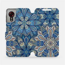 Mobiwear V108P Samsung Galaxy Xcover 5 flipes tok - kék mandala virágok tok és táska