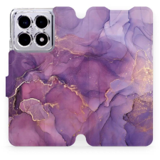 Mobiwear Xiaomi 14T Pro flip tok - lila márvány (5906511512122) tok és táska