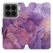 Mobiwear Xiaomi 15 flip tok - lila márvány tok és táska