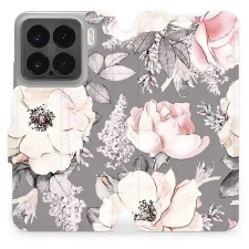 Mobiwear Xiaomi 15 flip tok - virágok tok és táska