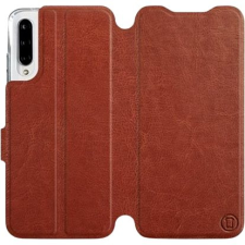 Mobiwear Xiaomi Mi A3 barna flipes tok szürke belsővel tok és táska