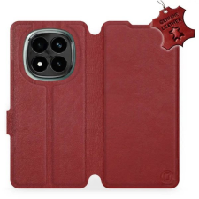 Mobiwear Xiaomi Redmi Note 14 Pro Plus 5G sötétpiros bőr flip tok tok és táska