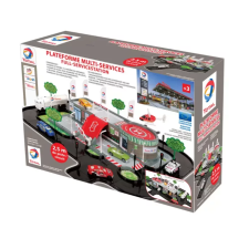 Mochtoys Műanyag autószervíz játékszett autópálya és játékautó