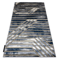  Modern DE LUXE 460 Vonalak - sötétkék / arany 140x190 cm lakástextília