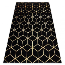  Modern GLOSS 3D szőnyeg 409C 86 Kocka elegáns, glamour, art deco fekete / arany 200x290 cm lakástextília