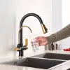  Modern konyhai csaptelep 2 funkciós arany-fekete RT2312278