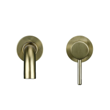  Modern medence csaptelep, szálcsiszolt arany kivitel, falra szerelt kialakítás, 1085BG-150 mm csaptelep