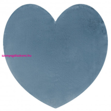  Modern mosható szőnyeg SHAPE 3105 Szív shaggy - kék plüss, csúszásgátló 80x80 cm lakástextília