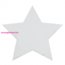  Modern mosható szőnyeg SHAPE 3148 Csillag shaggy - elefántcsont plüss, csúszásgátló 80x80 cm lakástextília