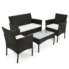  Modern Rattan Kerti Bútor Garnitúra – 4 részes PVC-RAT-19 kerti bútor