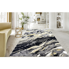 Modern szőnyeg Marble 351 (Black) 80x150cm Fekete-Arany lakástextília