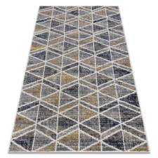  Modern szőnyeg MUNDO D7891 gyémánt, háromszögek 3D szabadtéri szürke / bézs 140x190 cm lakástextília