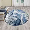  Modern szőnyeg Mykonos 7474 (Navy) Kerek 120cm Kék
