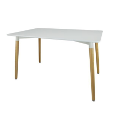 Modern téglalap asztal – 120 x 80 x 74 cm - Fehér bútor