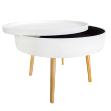 ModernHome Kerek dohányzóasztal tárolóval 60cm bútor