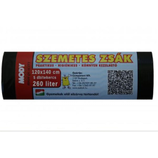 Mody 260l 120x140cm 40 mikr. 5 db/csomag háztartási szemeteszsák mody260 tisztító- és takarítószer, higiénia