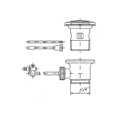 Mofém automata leeresztő (165-0032-00) csaptelep