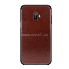 MOFI szilikon telefonvédő (bőr hatású hátlap) SÖTÉTBARNA (GP-83099) tok és táska