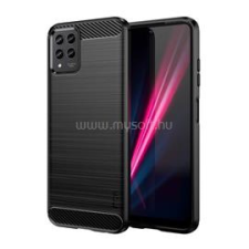 MOFI szilikon telefonvédő (ütésállóság, légpárnás sarok, szálcsiszolt, karbon minta) FEKETE (GP-131953) tok és táska