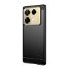 MOFI szilikon telefonvédő (ütésállóság, légpárnás sarok, szálcsiszolt, karbon minta) FEKETE Infinix Note 40 Pro 4G (X6850)