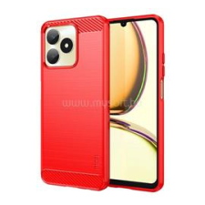 MOFI szilikon telefonvédő (ütésállóság, légpárnás sarok, szálcsiszolt, karbon minta) PIROS (GP-143056) tok és táska