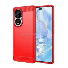 MOFI szilikon telefonvédő (ütésállóság, légpárnás sarok, szálcsiszolt, karbon minta) PIROS (GP-147263) tok és táska