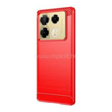 MOFI szilikon telefonvédő (ütésállóság, légpárnás sarok, szálcsiszolt, karbon minta) PIROS (GP-159340) tok és táska