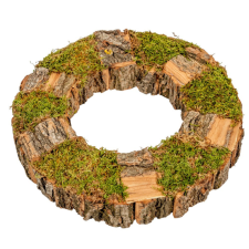  Mohás kéreg alap kerek barna M5x 26cm dekorációs kellék