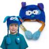  Mókás, kötött gyermek sapka mozgó fülekkel – kék (BBM)
