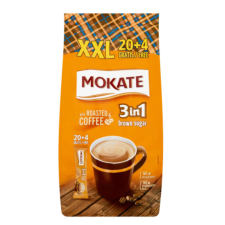Mokate instant kávé 3in1 XXL Barnacukor 20+4*17g új kávé