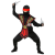 Molding Piros harcos ninja jelmez fegyverekkel - 140-es méret