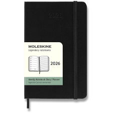 Moleskine 2026 S týdenní, tvrdé desky, černý naptár, kalendárium