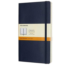 Moleskine L, puha borító, vonalas, kék füzet