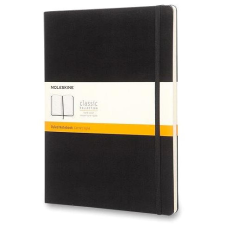 Moleskine XL, kemény borító, vonalas, fekete füzet