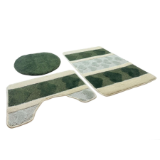 Molly 3215-3 Green, Zöld 3 Részes Fürdőszoba Szőnyeg 50x80 + 50x40cm lakástextília